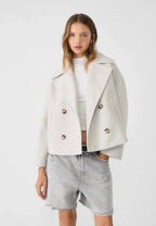 Women's Cropped Double-Breasted Blazer Oversized 1