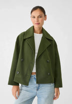 Women's Cropped Double-Breasted Blazer Oversized 3