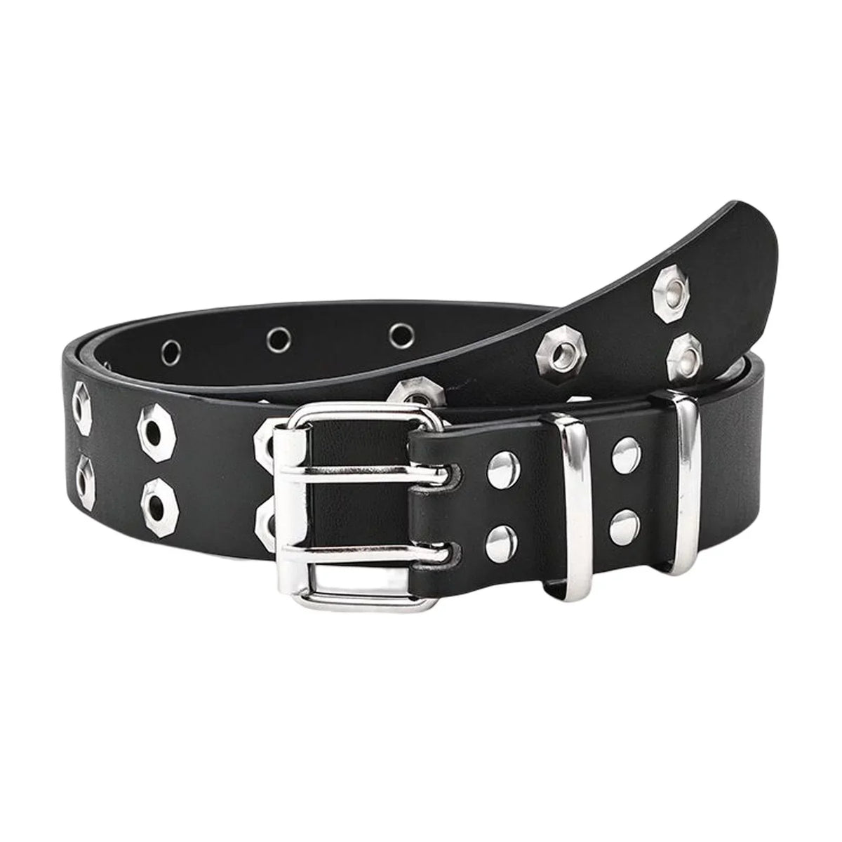 Star Eye Rivet Belt with Double Prong Buckle 8
