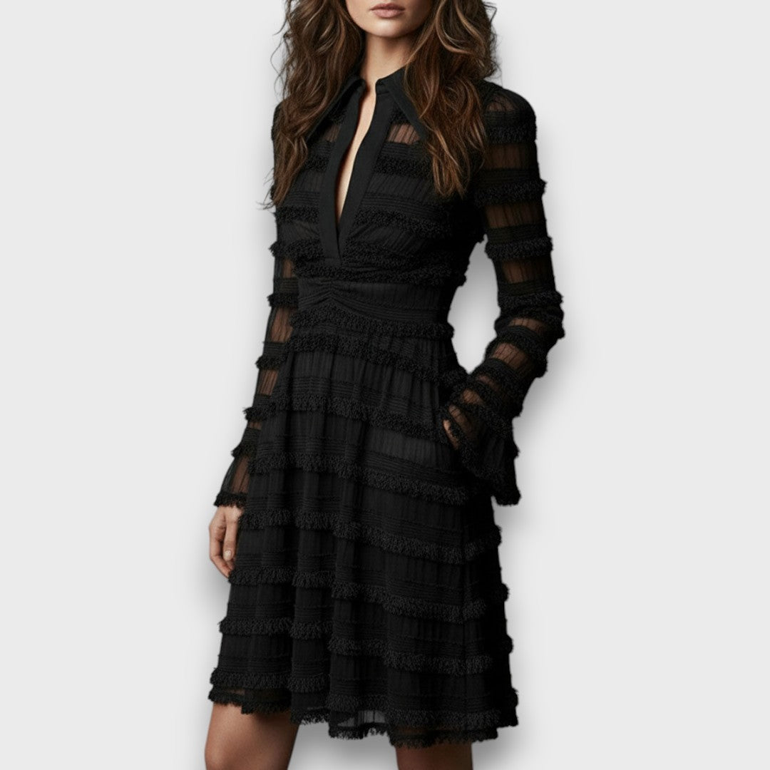 Cornelia | Timeless V-Neck Long Sleeve Dress 3
