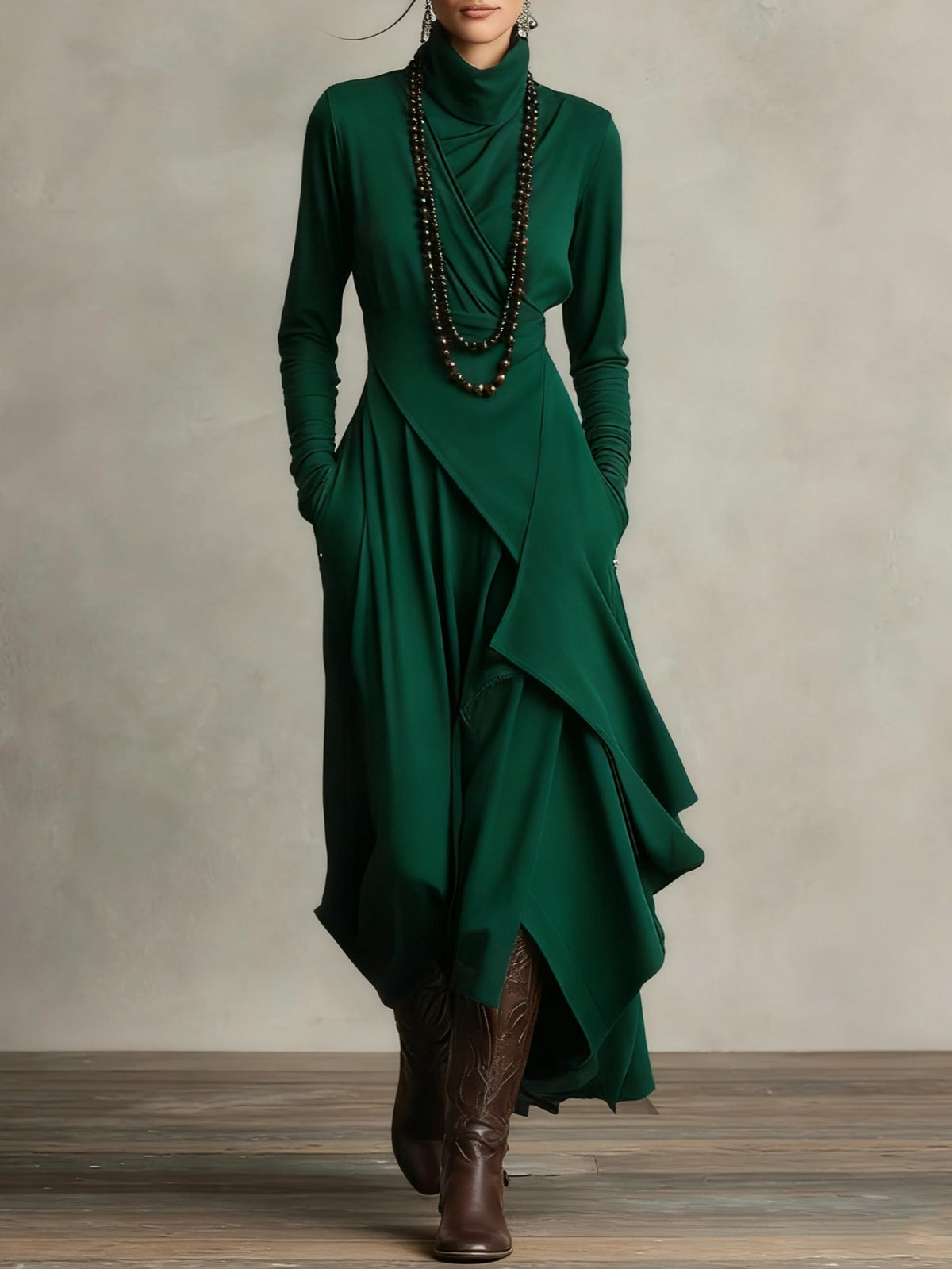 Hattie | Elegant High Neck Maxi Dress 8