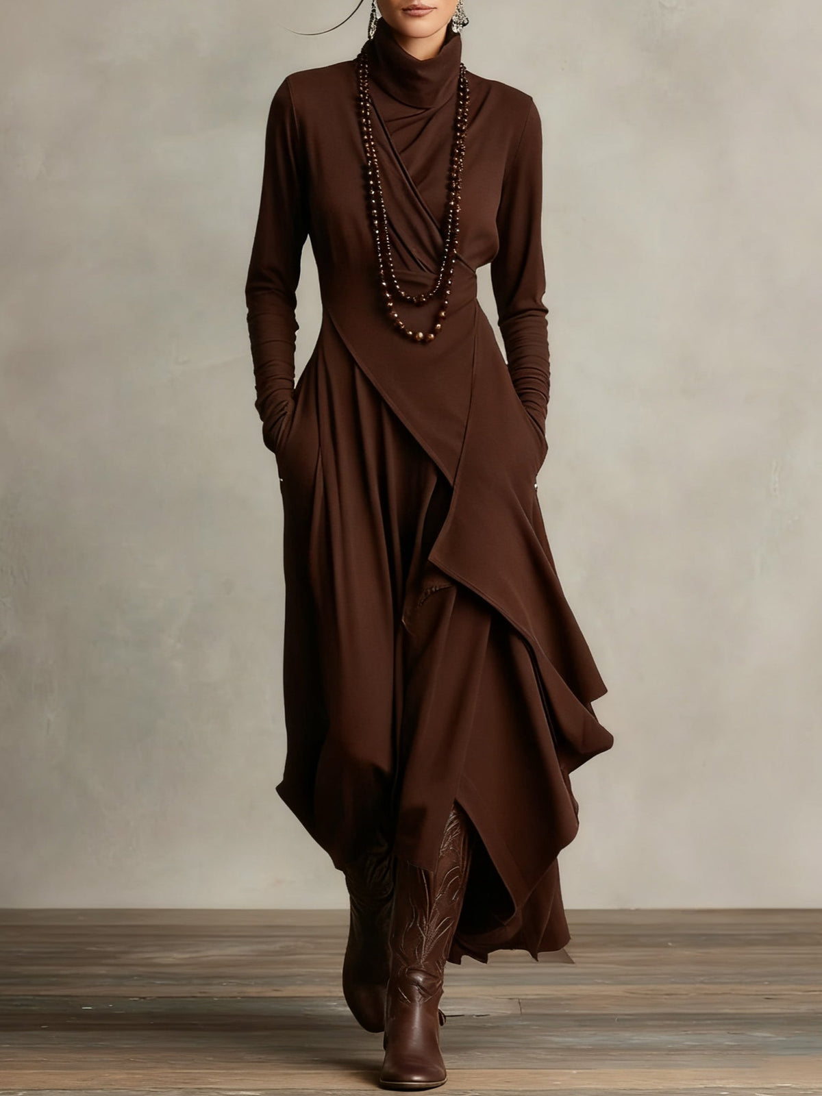 Hattie | Elegant High Neck Maxi Dress 6