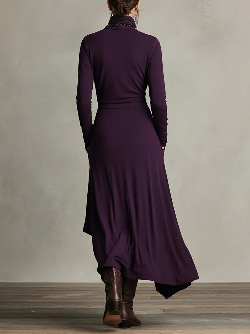 Hattie | Elegant High Neck Maxi Dress 2