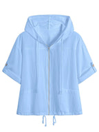 Alice | Classic Short Sleeve Hooded Shirt 5