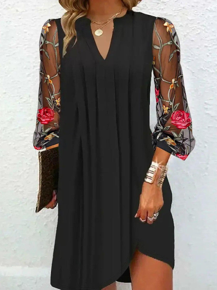 Camille | Elegant Floral Sleeve Dress 4
