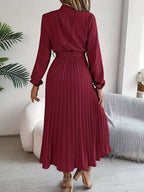Isabella | Long-Sleeve Belted Waist Midi Dress 6