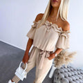 Georgia | Stylish Off Shoulder Tie-Waist Jumpsuit 1