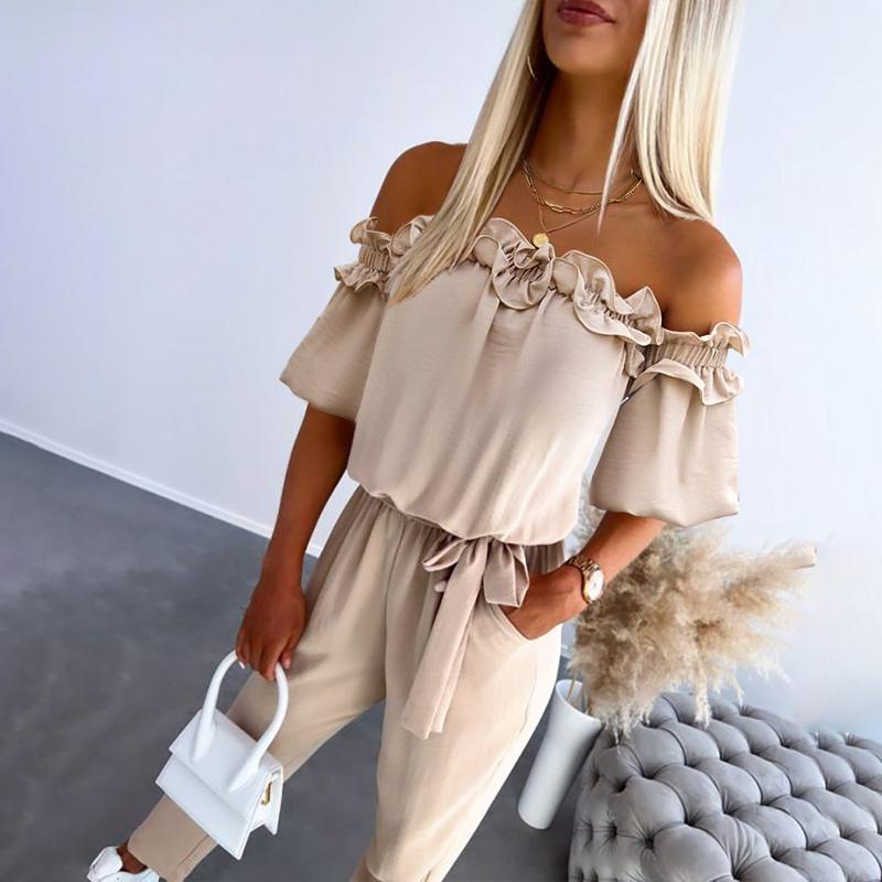 Georgia | Stylish Off Shoulder Tie-Waist Jumpsuit 1