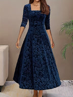 Renata | Elegant Mid Sleeve Floral Dress 2