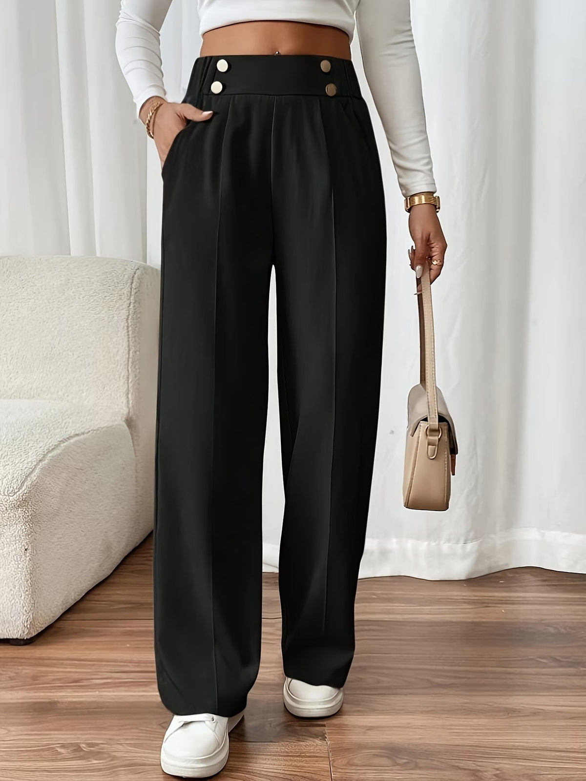 Emillia | Elegant Straight-Leg Office Pants 1