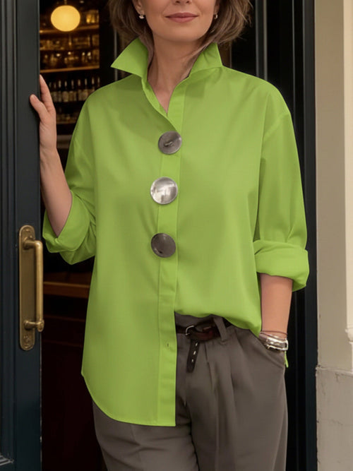 Keira | Stylish Big Button Collar Blouse 1