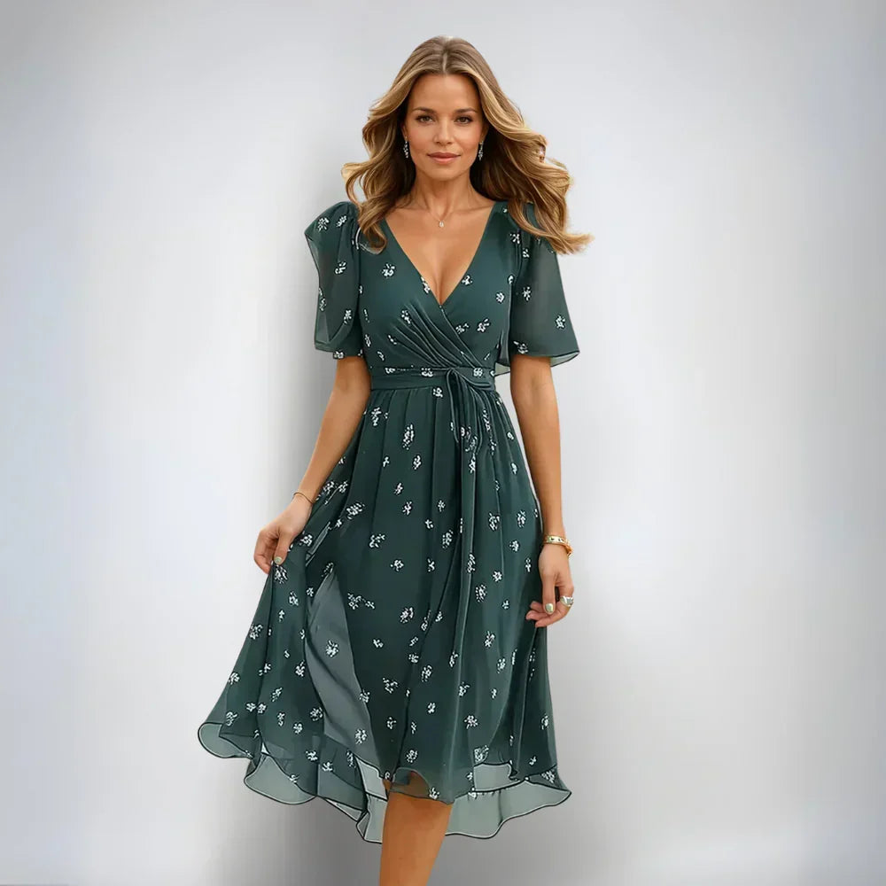 Camila | V-Neck Short Sleeve Summer Dress 1
