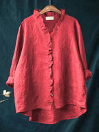Felicia | Casual Ruffle V-Neck Blouse 1
