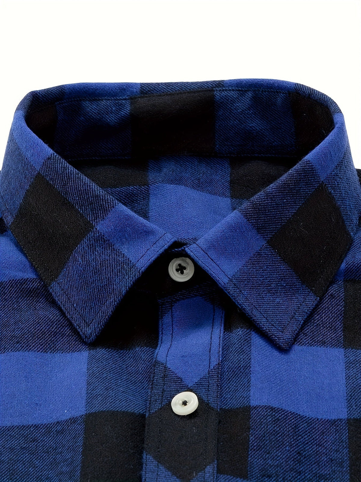 Men's Buffalo Plaid Flannel Shirt Button-Front 17