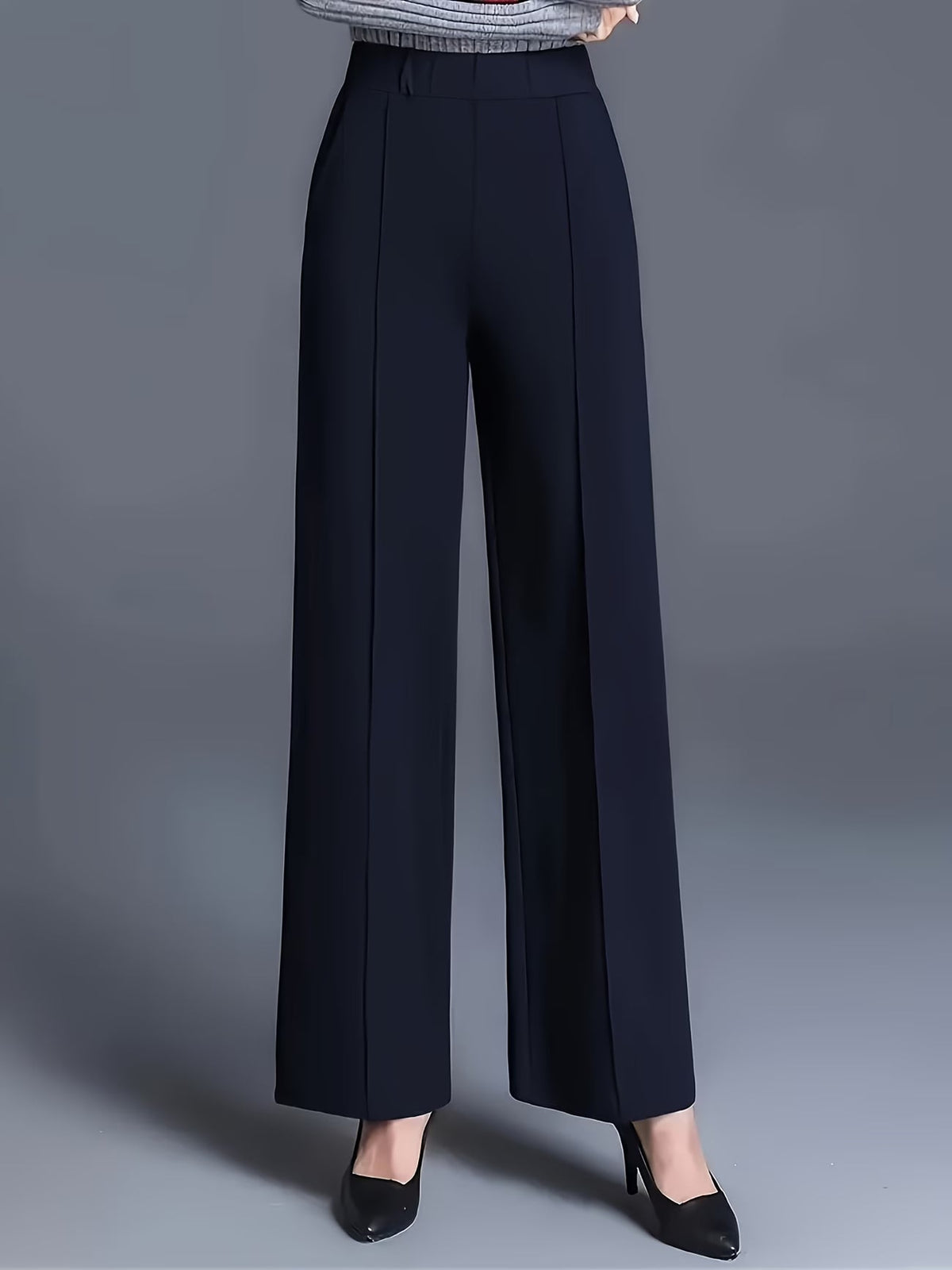 Eviana | Elegant High-Waisted Slant Pocket Pants 8