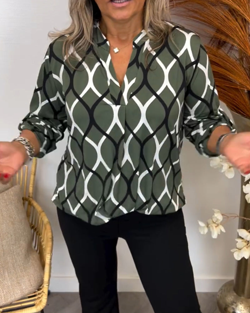 CHRISTABEL | CASUAL LONG-SLEEVE PATTERNED BLOUSE 3