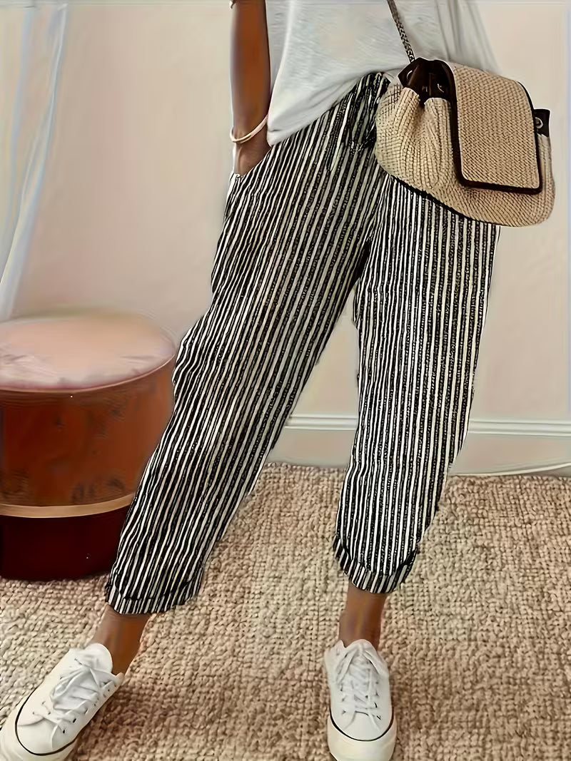 Darcie | Striped Wide-Leg Casual Pants 5
