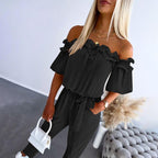 Georgia | Stylish Off Shoulder Tie-Waist Jumpsuit 2