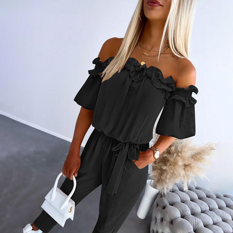 Georgia | Stylish Off Shoulder Tie-Waist Jumpsuit 2