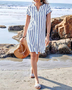 Rebecca | Elegant Striped Dress 4
