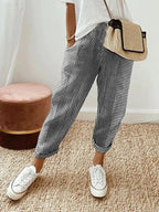 Rosie | Relaxed Striped Summer Pants 3
