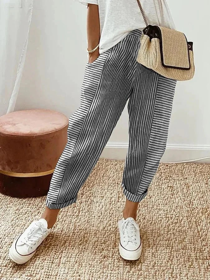 Rosie | Relaxed Striped Summer Pants 3