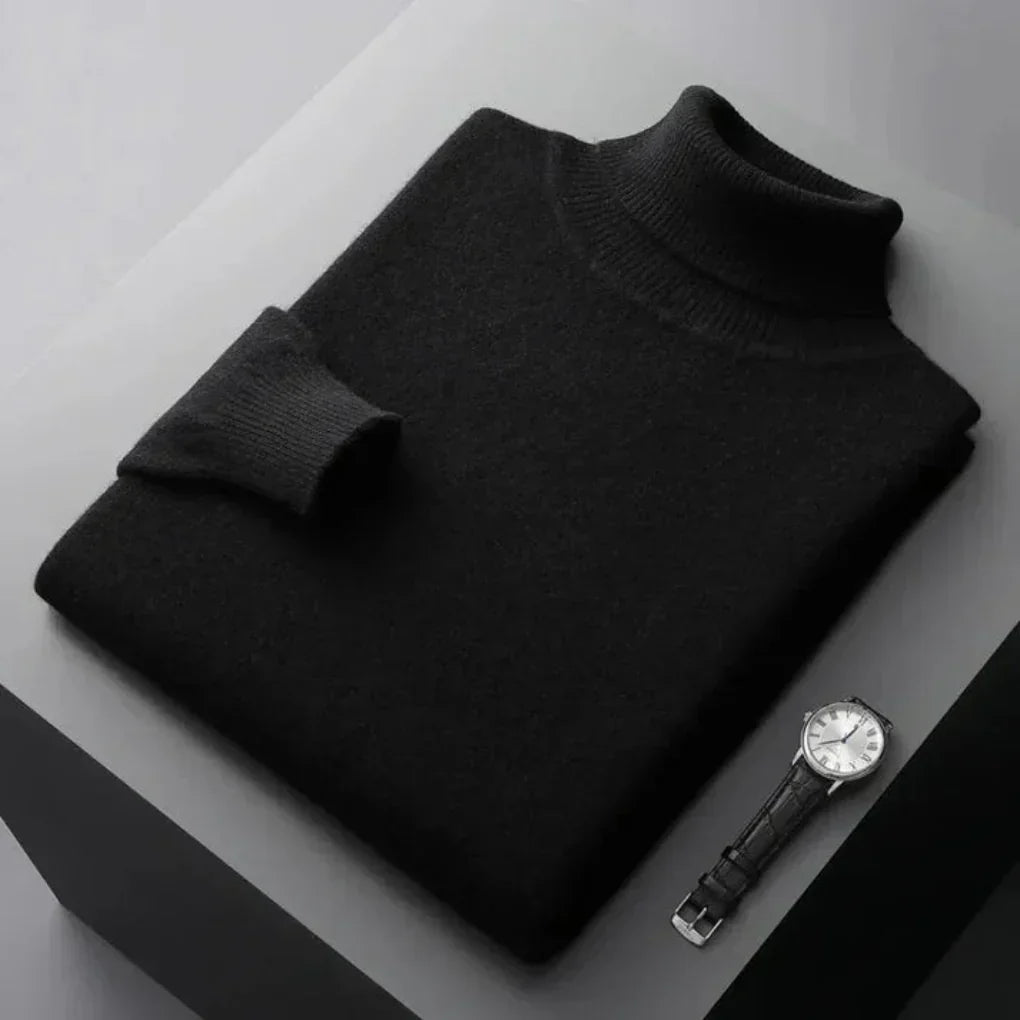 Men's Turtleneck Sweater Long Sleeve Relaxed Fit 2