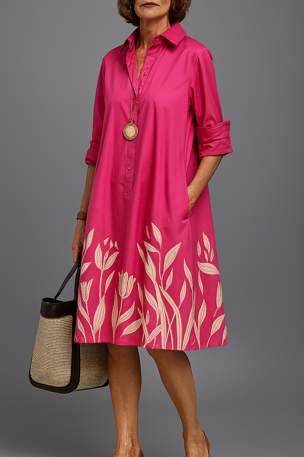 Nola | Comfortable Long Sleeve Midi Dress 1