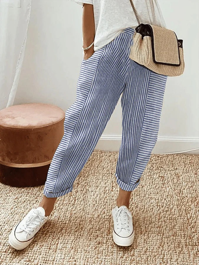 Rosie | Relaxed Striped Summer Pants 2