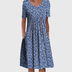 Eloise | Elegant Round Neck Floral Dress 3