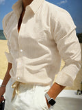 Damian | Breathable Striped Long-Sleeve Lapel Shirt 2