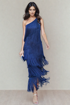 Francesca | Stylish Dropped Shoulders Long Dress 2