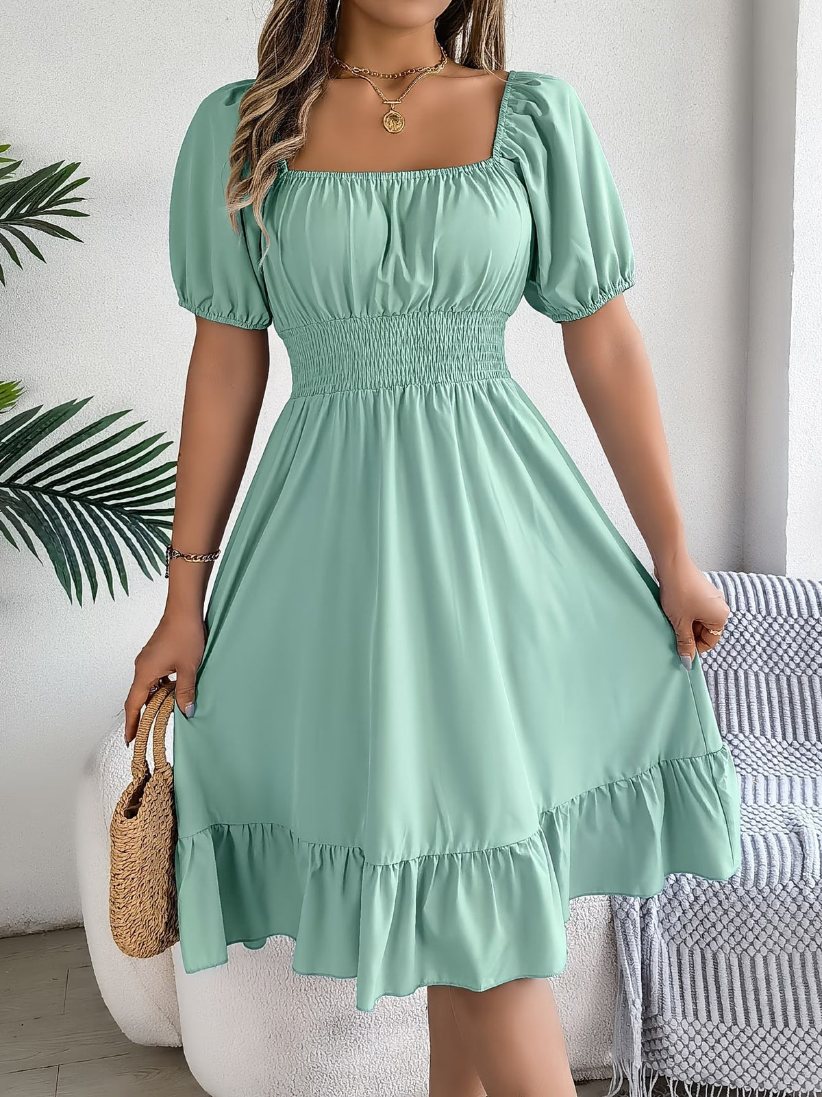 Mariselle | Stylish Puff Sleeves Dress 5