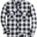Men's Buffalo Plaid Flannel Shirt Button-Front 2