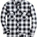 Men's Buffalo Plaid Flannel Shirt Button-Front 2