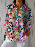 Louise | Stylish Floral Canvas Blouse 1