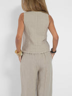 Holly | Sleeveless V-Neck & Wide-Leg Pant Set 10