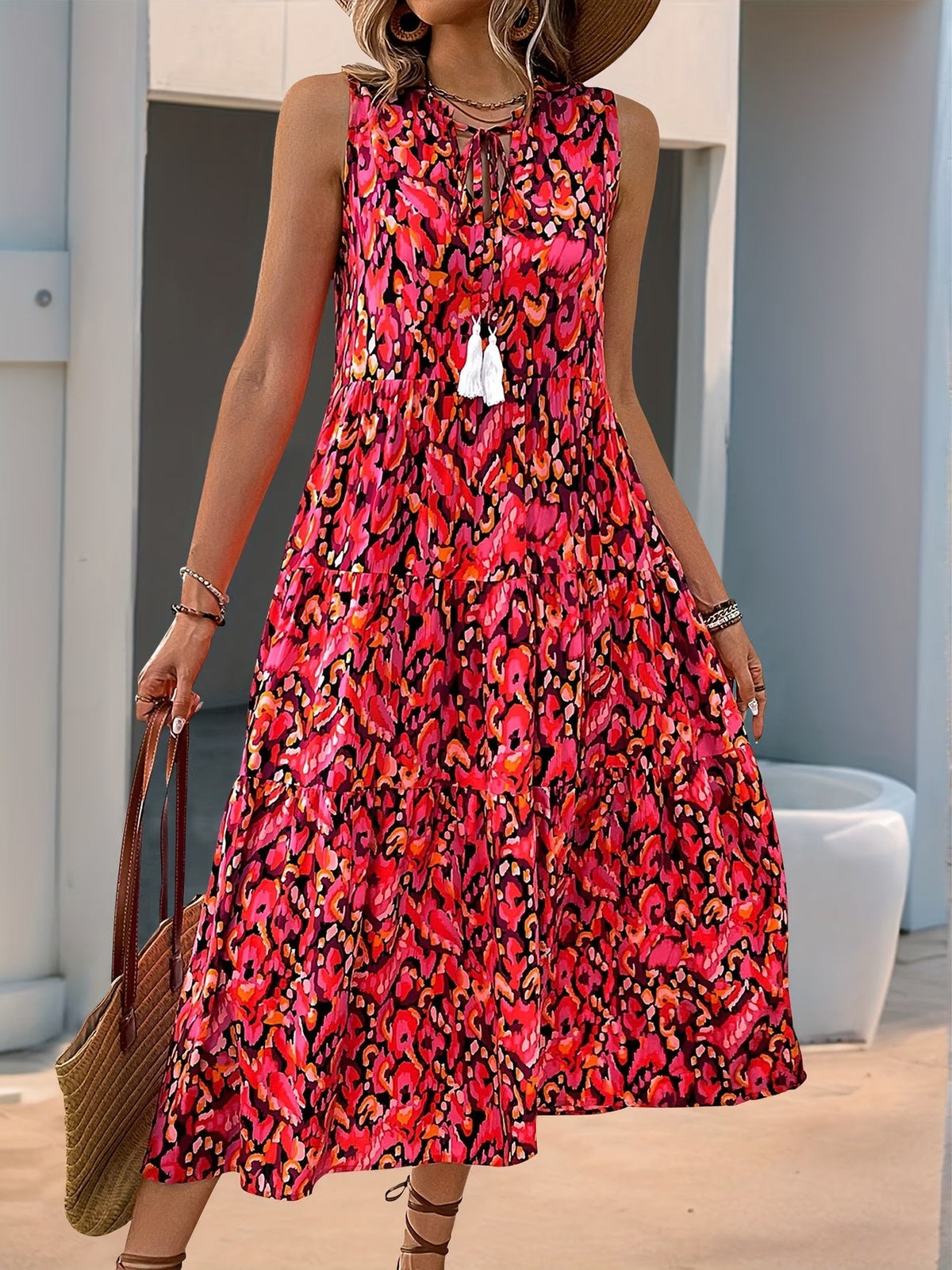 Althea | Stylish Sleeveless Bohemian Fringed Dress 6