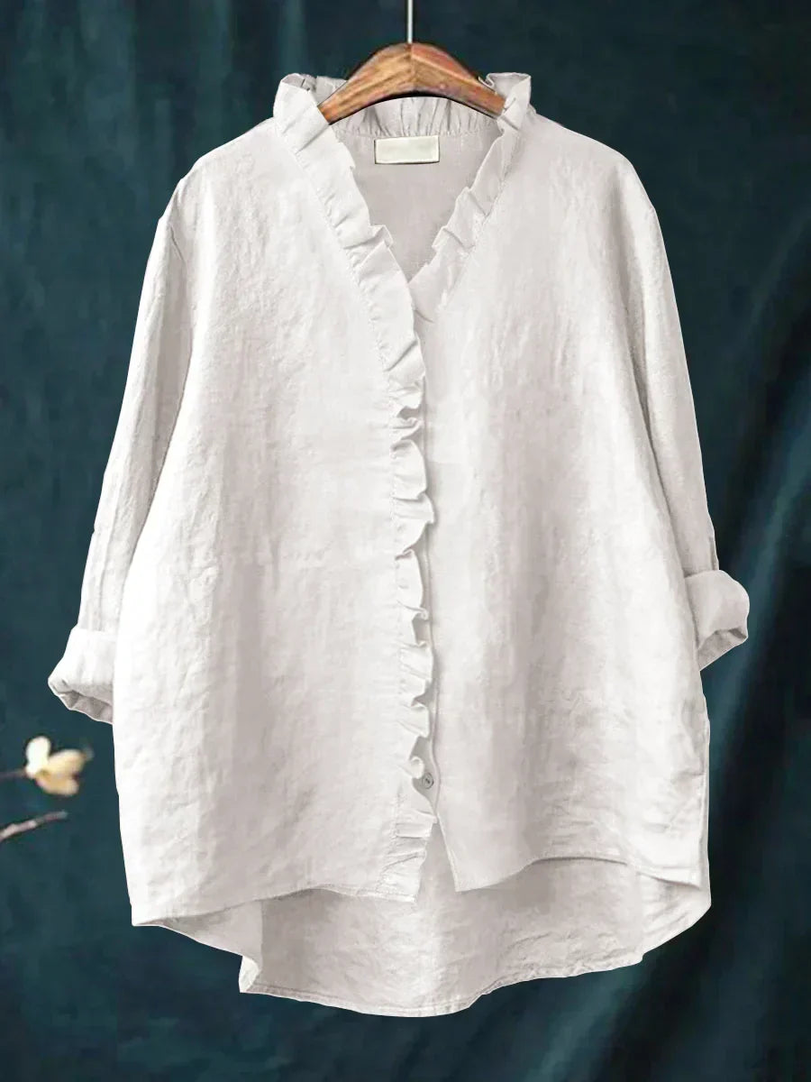 Felicia | Casual Ruffle V-Neck Blouse 2