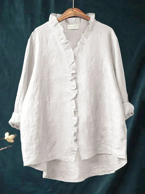 Felicia | Casual Ruffle V-Neck Blouse 2