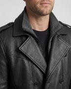 Men's Double-Breasted Trench Coat with Notched Lapel 2
