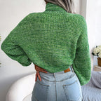 Women's Turtleneck Sweater with Ribbed Hem and Cuffs 5