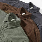 Men's Corduroy Shirt Jacket with Chest Pockets 4