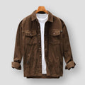Men's Corduroy Shirt Jacket with Chest Pockets 1