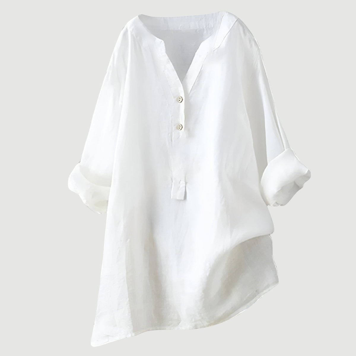 Cassia | Refined V-Neck Button-Down Shirt 7