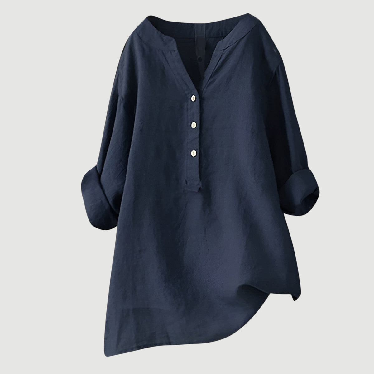Cassia | Refined V-Neck Button-Down Shirt 5