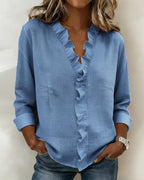 Althea | Lightweight V-Neck Blouse 4