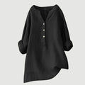 Cassia | Refined V-Neck Button-Down Shirt 9