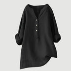 Cassia | Refined V-Neck Button-Down Shirt 9