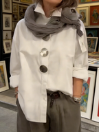 Keira | Stylish Big Button Collar Blouse 8